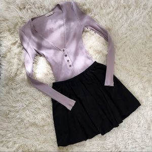 Ribbed lavender leotard